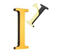 sourcing map 4 Inch House Letters, Acrylic Self-adhesive Mailbox Door Letter Stickers, Mirrored Finish Outdoor Address Signs for Office Hotel Apartments, Garden (Gold, Letter I)