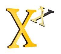 sourcing map 4 Inch House Letters, Acrylic Self-adhesive Mailbox Door Letter Stickers, Mirrored Finish Outdoor Address Signs for Office Hotel Apartments, Garden (Gold, Letter X)