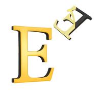 sourcing map 4 Inch House Letters, Acrylic Self-adhesive Mailbox Door Letter Stickers, Mirrored Finish Outdoor Address Signs for Office Hotel Apartments, Garden (Gold, Letter E)