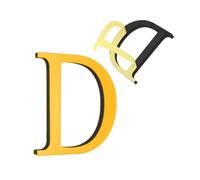 sourcing map 4 Inch House Letters, Acrylic Self-adhesive Mailbox Door Letter Stickers, Mirrored Finish Outdoor Address Signs for Office Hotel Apartments, Garden (Gold, Letter D)