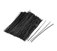 sourcing map 4 Inches Plastic Twist Ties Reusable Cable Cord Wire Ties Black 500pcs