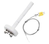 sourcing map 4" K Type Ceramic Kiln Furnace Thermocouple Sensor Probe for Muffle Furnace Oven, with 3.3ft Thermocouple Wire, High Temperature 1100°C 1.5x100mm