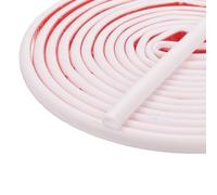 sourcing map 4 M Weather Stripping Door Seal, Silicone D Shaped Self-Adhesive Door Frame Soundproof Seal Strip for Doors Window Frame Gap Filler, Suit for 4-6.5mm Gap, White