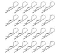sourcing map 4 mm x 78 mm Cotter Pins Spring Fastener, Hitch Pins Retaining Pin R Clip Hairpin 304 Stainless Steel Silver Tone 20 Pcs