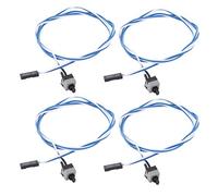 sourcing map 4 Pack 50cm 2 Pin PC Power Switch Cable Momentary On/Off Push Button Switch Connector Cable Computer Power Reset Cable
