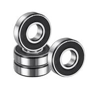 sourcing map 4 Pack 6001 2RS Deep Groove Ball Bearings, 12x28x8mm Chrome Steel Double Rubber Seal Bearing for Electric Motor, Home Appliances, Garden Machinery, (ABEC5)