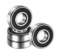 sourcing map 4 Pack 6203 2RS Deep Groove Ball Bearings, 17x40x12mm Chrome Steel Double Rubber Seal Bearing for Electric Motor, Home Appliances, Garden Machinery, (ABEC5)