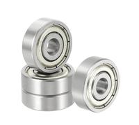 sourcing map 4 Pack 634ZZ Deep Groove Ball Bearings, 4x16x5mm Chrome Steel Double Shield Bearing for Electric Motor, Home Appliances, Garden Machinery, (ABEC5)