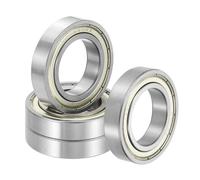 sourcing map 4 Pack 6905ZZ Deep Groove Ball Bearings, 25x42x9mm Chrome Steel Double Shield Bearing for Electric Motor, Home Appliances, Garden Machinery, (ABEC5)