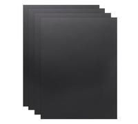 sourcing map 4 Pack ABS Plastic Sheet, 0.5mm/0.02" Thick 203 x 305mm/8" x 12" Flexible Hard Plastic Sheet, Heat Moldable Panel for DIY Crafts Home Decoration, Black