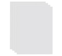 sourcing map 4 Pack ABS Plastic Sheet, 0.5mm/0.02" Thick 203 x 305mm/8" x 12" Flexible Hard Plastic Sheet, Heat Moldable Panel for DIY Crafts Home Decoration, White