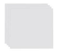 sourcing map 4 Pack ABS Plastic Sheet, 1mm/0.04" Thick 305 x 305mm/12" x 12" Flexible Hard Plastic Sheet, Heat Moldable Panel for DIY Crafts Home Decoration, White