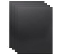 sourcing map 4 Pack ABS Plastic Sheet, 1mm/0.04" Thick 305 x 406mm/12" x 16" Flexible Hard Plastic Sheet, Heat Moldable Panel for DIY Crafts Home Decoration, Black
