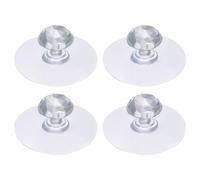 sourcing map 4 Pack Adhesive Cabinet Knobs, Acrylic Stick on Drawer Knobs, Diamond Shaped Self-Stick Instant Cabinet Handle Pulls for Window Wardrobe Cupboard Drawer Closet, Clear
