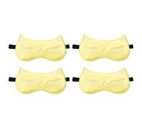 sourcing map 4 Pack Cute Cat Sleep Masks, Soft Light Eye Mask Silk Sleeping Eye Cover with Adjustable Strap Night Eye Cover, Unisex for Sleeping Travel Office Nap Side Sleeper, Yellow