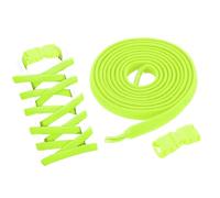 sourcing map 4 Pack Elastic Tieless Shoe Laces No Tie Flat Shoelaces Stretch Shoes Strings for Adults Sneakers, Fluorescent Green