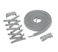 sourcing map 4 Pack Elastic Tieless Shoe Laces No Tie Flat Shoelaces Stretch Shoes Strings for Adults Sneakers, Light Gray