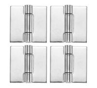 sourcing map 4 Pack Heavy Duty Weldable Hinges, 1.5" x 1.57" x 0.08" Weld on Butt Hinge 304 Stainless Steel Folding Metal Gate Hinges for Trailer Doors, Silver