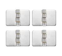 sourcing map 4 Pack Heavy Duty Weldable Hinges, 1.5" x 2.36" x 0.08" Weld on Butt Hinge 304 Stainless Steel Folding Metal Gate Hinges for Trailer Doors, Silver