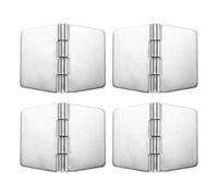 sourcing map 4 Pack Heavy Duty Weldable Hinges, 2.5" x 2.91" x 0.08" Weld on Butt Hinge 304 Stainless Steel Folding Metal Gate Hinges for Trailer Doors, Silver