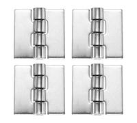 sourcing map 4 Pack Heavy Duty Weldable Hinges, 2" x 1.97" x 0.12" Weld on Butt Hinge 304 Stainless Steel Folding Metal Gate Hinges for Trailer Doors, Silver