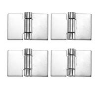 sourcing map 4 Pack Heavy Duty Weldable Hinges, 2" x 2.95" x 0.12" Weld on Butt Hinge 304 Stainless Steel Folding Metal Gate Hinges for Trailer Doors, Silver