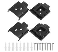 sourcing map 4-Pack Metal Mounting Brackets Roller Blind Buckles, Universal Replacement Brackets for Indoor/Outdoor Roller Shade Vertical Blinds Accessory, Black