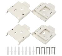 sourcing map 4-Pack Metal Mounting Brackets Roller Blind Buckles, Universal Replacement Brackets for Indoor/Outdoor Roller Shade Vertical Blinds Accessory, Beige