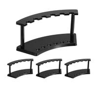 sourcing map 4 Pack Plastic Pen Holder, 6-Slot Acrylic Pen Display Stand, Eyebrow Pen Rack, Makeup Brush Organizer for Office Home Store（Vertical Black）
