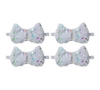 sourcing map 4 Pack Plush Sleep Masks, Cute Light Eye Mask Soft Sleeping Eye Cover with Elastic Strap, Glitter Star Pattern, Unisex for Sleeping Travel Office Nap Side Sleeper, Gray