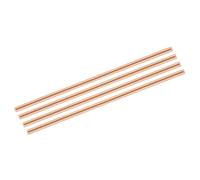 sourcing map 4 Pack Pure Copper Round Rod 7mm/0.28 Inch Diameter 330mm/13 Inch Length Solid Copper Rod Lathe Bar Stock for DIY Metal Craft Metal Working Hobbies
