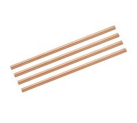 sourcing map 4 Pack Pure Copper Round Rod 9mm/0.35 Inch Diameter 224mm/8.82 Inch Length Solid Copper Rod Lathe Bar Stock for DIY Metal Craft Metal Working Hobbies