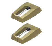 sourcing map 4 Pack Record Player Needle, 18mm Turntable Stylus Replacement Diamond Record Stylus Needle for Vinyl LP Record Player Turntable Phonograph, Gold