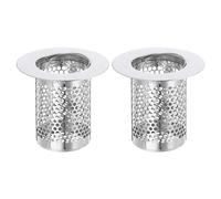 sourcing map 4 Pack Shower Drain Strainer, 2" x 2.2" 304 Stainless Steel Floor Drain Strainer Deep Sink Hair Catcher for Kitchen Bathroom Balcony Floor Drain, Fit Hole Size from 1.3" to 2.2"