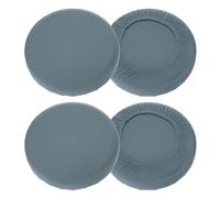 sourcing map 4 Pack Stool Covers Round, 16-18 Inch Bar Stool Covers Washable Dustproof Slipcover Seat Cushion with Elastic No Sponge Pad for Bar Kitchen Living Room Decor, Dark Gray