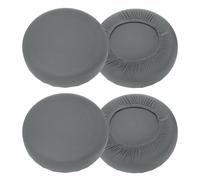 sourcing map 4 Pack Stool Covers Round, 16-18 Inch Bar Stool Covers Washable Dustproof Slipcover Seat Cushion with Elastic No Sponge Pad for Bar Kitchen Living Room Decor, Smoke Gray