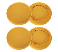 sourcing map 4 Pack Stool Covers Round, 16-20 Inch Bar Stool Covers Washable Dustproof Slipcover Seat Cushion with Elastic for Bar Kitchen Living Room Decor, Earthy Gold