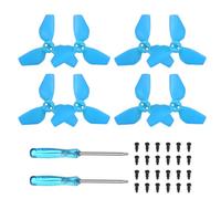 sourcing map 4 Pair 2016S Propellers, Propeller Blades Low Noise Wings Quick Replacement Colorful Wing Blade Spare Part for Drone Handheld Quadcopter Drone Accessories, Blue