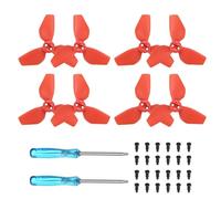 sourcing map 4 Pair 2016S Propellers, Propeller Blades Low Noise Wings Quick Replacement Colorful Wing Blade Spare Part for Drone Handheld Quadcopter Drone Accessories, Red