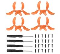sourcing map 4 Pair 3032S Propellers, Propeller Blades Low Noise Wings Quick Replacement Colorful Wing Blade Spare Part for Drone Handheld Quadcopter Drone Accessories, Orange