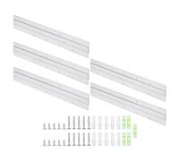 sourcing map 4 Pair French Cleat Picture Hanger, 12 Inch Heavy Duty Aluminum Z Bar Clip Interlocking Wall Mounting Bracket Hanger Kit for Hanging Mirror Picture Shelf