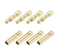 sourcing map 4 Pairs Banana Plugs Connector 4mm Male Female Banana Plug for Speaker Wire RC Battery ESC Motor