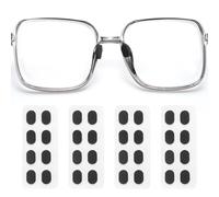 sourcing map 4 Pairs Eyeglass Nose Pads Soft Foam Anti Slip Glass Nose Pads Adjustable Non-Slip 1.5mm Self-Adhesive Oval Glasses Nose Pads for Plastic Frames Glasses Sunglasses, Black