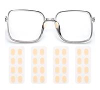 sourcing map 4 Pairs Eyeglass Nose Pads Soft Foam Anti Slip Glass Nose Pads Adjustable Non-Slip 1.5mm Self-Adhesive Oval Glasses Nose Pads for Plastic Frames Glasses, Skin Color