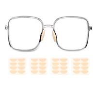 sourcing map 4 Pairs Eyeglass Nose Pads Soft Foam Anti Slip Glass Nose Pads Adjustable Non-Slip 1.5mm Self-Adhesive D-shaped Glasses Nose Pads for Plastic Frames Glasses, Skin Color
