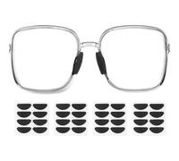 sourcing map 4 Pairs Eyeglass Nose Pads Soft Foam Anti Slip Glass Nose Pads Adjustable Non-Slip 1.5mm Self-Adhesive D-shaped Glasses Nose Pads for Plastic Frames Glasses Sunglasses, Black