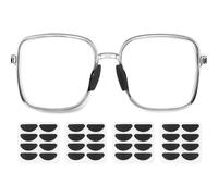 sourcing map 4 Pairs Eyeglass Nose Pads Soft Foam Anti Slip Glass Nose Pads Adjustable Non-Slip 1mm Self-Adhesive D-shaped Glasses Nose Pads for Plastic Frames Glasses Sunglasses, Black