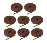 sourcing map 4 Pairs Flat Shoe Laces 5/16" x 100" Polyester Shoestring Flat Elastic Shoelaces for Sneakers Skate Shoes Boots, Brown