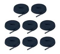 sourcing map 4 Pairs Flat Shoe Laces 5/16" x 80" Polyester Shoestring Flat Elastic Shoelaces for Sneakers Skate Shoes Boots, Dark Blue