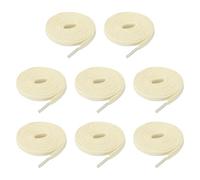 sourcing map 4 Pairs Flat Shoe Laces 8mm x 50cm Polyester Shoestring Flat Elastic Shoelaces for Sneakers Skate Shoes Boots, Beige